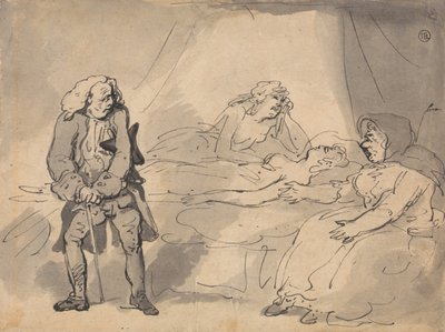 A Death-Bed Scene by Thomas Rowlandson